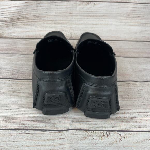 Coach C Coin Mens Sz 7.5D Leather Driver Loafers Black - TRIED ON ONLY - Picture 5 of 11